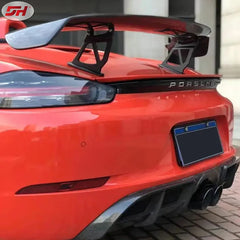 carbon fiber material GT4 spoiler for Porsche 982 Boxster Cayman gt4 wing spoiler 2016-up