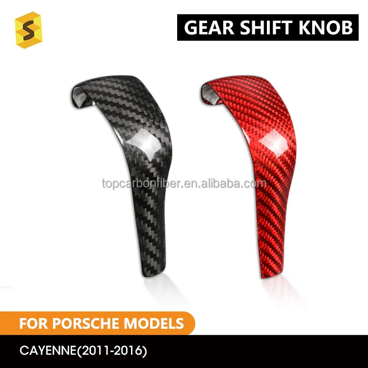 ES Shift Knob Carbon Fiber Cover For Porsche Cayenne 2011 to 2016 year Interior Accessories Car Decoration