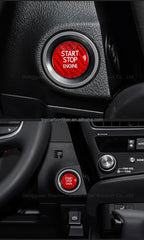 Shasha Carbon For Toyota Start Stop Button Cover Real Carbon Fiber For Toyota Corolla Interior Accessories