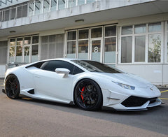 1 PAIR/ DM Style Carbon Fiber Front Bumper Splitter Lip Spoiler For Lamborghini Huracan LP610-4 LP580