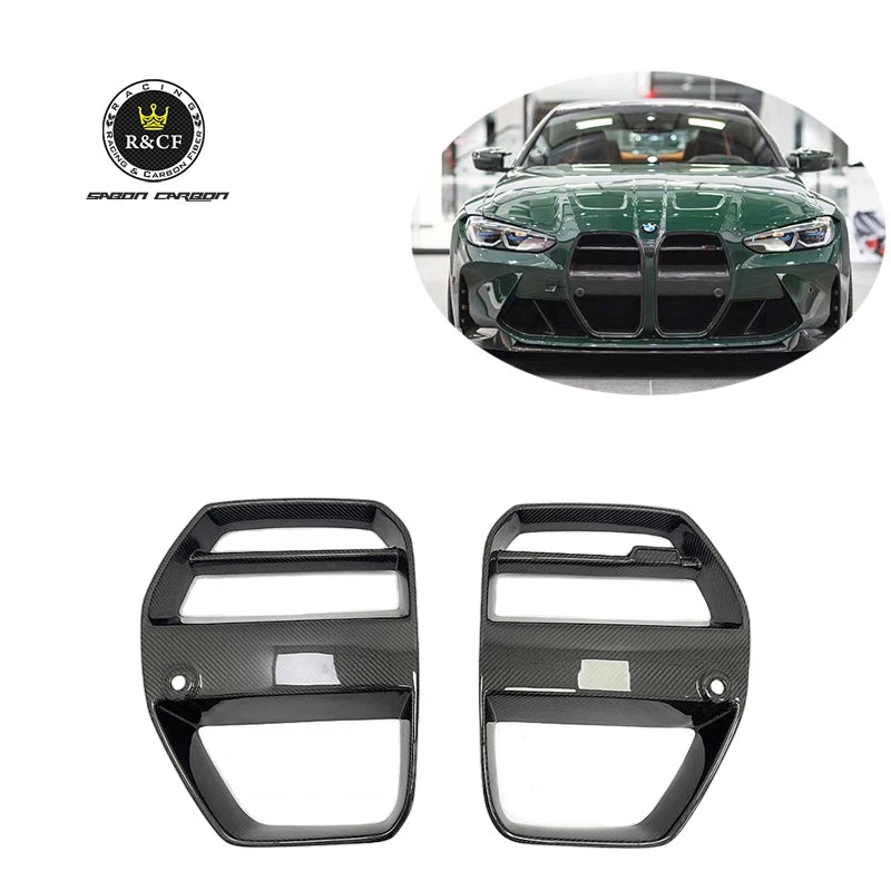 G80 G82 M4 Vor-style Aero Carbon Fiber Front Hood Kidney Grill Cover For BMW G80 M3 G82 G83 M4 2022