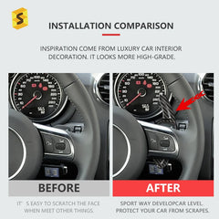 ES Car Interior Carbon Fiber Steering Wheel Shift Paddle For Sale For Audi A3 S3 A4 S5 A5 A6 A7 Q3