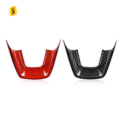 Shasha Carbon Real Carbon Accessories Car Interior Carbon Fiber Steering Wheel  Button Frame For Honda Civic