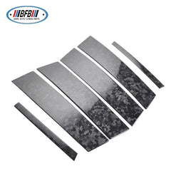 For Alfa Romeo Giulia Forged Carbon Fiber ABC Pillar Cover Trim 6pcs Middle Window Pillars