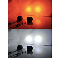 Dual Color 3inch Led Cube Light Flash White Amber Strobe Vehicle Led Work Light Bar