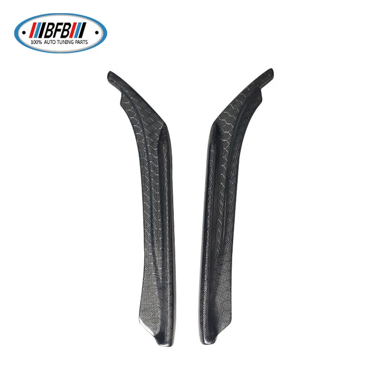 Real Carbon Fiber Honeycomb Rear Flaps Rear Bumper Lip Splitters For Infiniti Q50 2014 - 2017 Rear Bumper Side Splitter
