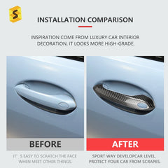 ES Factor OEM ODM Vehicle Outside Door Handle Cover Carbon Fiber Car Door Handle For G20 G28 G30 G31 G38 F90 G01 G02 G05 G08
