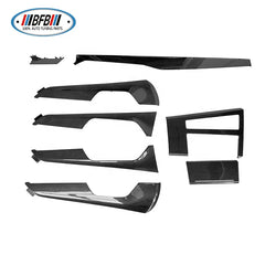 8PCS  Auto Real Carbon Fiber Car Interior Trims Replacement Interior Kits Dashboard Cover For Audi  A6 C8 2021