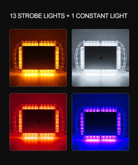 2023 New Roof Top Led Caution Light Short Row Ceiling Lamp Vehicle Emergency Strobe Led Warning Light
