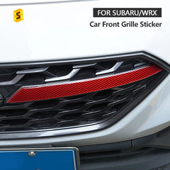 Shasha Carbon Car Exterior Accessories Real Soft Carbon Fiber 2pcs Car Front Grille Sticker For Subaru WRX 2022 2023