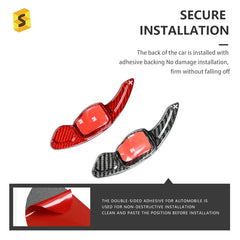 ES Dry Real Carbon Fiber Steering Wheel Shift Paddle Extension Shifters For Volkswagen Glof 5 Glof 6 Beetle Scirocco Tiguan CC