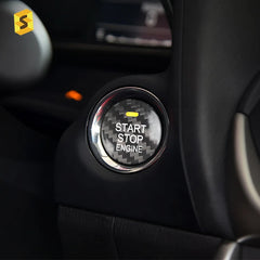 ES Carbon Fiber Material  Car Accessories Stop Engine Start Button For Mazda Carbon Fiber Trim