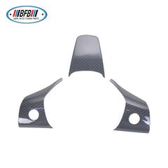 Real Carbon Fiber For Tesla Model 3 Car Interior Accessories Steering Wheel Cover Trim 3 Pcs/set Direct Add on