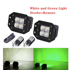 Dual Color 3inch Led Cube Light Flash White Amber Strobe Vehicle Led Work Light Bar