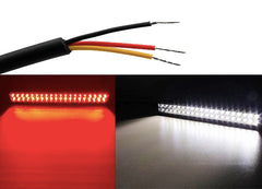 White Amber Red Blue Green Dual Colors Offroad Led Light Bar Spot Combo ATV Fog Driving 3Wire