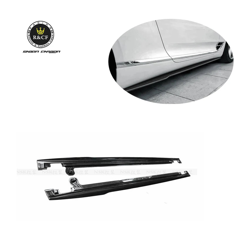100-year Limited style Carbon Fiber Body kit  Side Skirts Panel protector For 2020 Bentley Continental GT W12