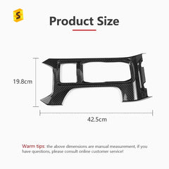 Shasha Carbon Real Carbon Fiber Interior Accessories For Subaru WRX Control Gear Shift Panel Cover Trim