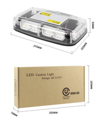 New Amber/Yellow Roof Top Led Caution Flashing Light Short Row Ceiling Lamp Truck Led Warning Light