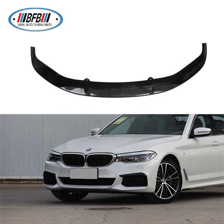 Auto Front Bumper Lip For BMW New 5 Series G30 2018 Real Carbon Fiber Front Bumper Lip