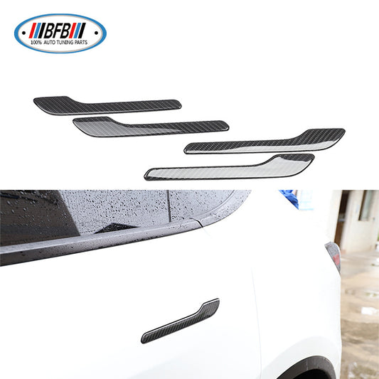 100% Real Carbon Fiber Exterior Door Handle - For Tesla Model Y 3 - Carbon Fiber Door Handle Trim New Version