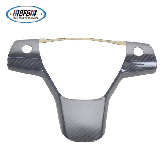 100% Real Carbon Fiber Steering Wheel Cover - For Tesla New Model Y 3 - Integrated Steering Wheel Shell Sticker