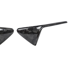 100% Real Carbon Fiber Camera Trim - For 2021 Tesla Model Y 3 - Bright Marble Leaf Board Turn Signal Cover