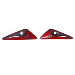 100% Real Carbon Fiber Camera Side Protection Cover - For Tesla Model X - Full Wrap Leaf Plate Carbon Fiber Wing Cover