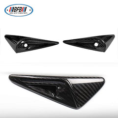 100% Real Carbon Fiber Camera Trim - For Tesla Model S 2022 - Glossy Turn Signal Frame Shell Cover