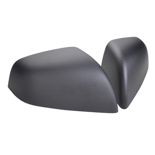 100% Real Carbon Fiber Matte Rearview Mirror Cover - For Tesla Model X - Dry Carbon Fiber Mirror Shell Sticker