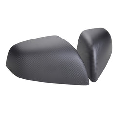 100% Real Carbon Fiber Matte Rearview Mirror Cover - For Tesla Model X - Dry Carbon Fiber Mirror Shell Sticker