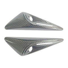 100% Real Carbon Fiber Camera Side Protection Cover - For Tesla Model X - Full Wrap Leaf Plate Carbon Fiber Wing Cover