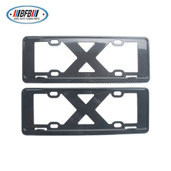 100% Real Carbon Fiber License Plate Frame - For Tesla Model X S 3 Y - Dry Carbon Fiber New National Standard New Energy Carbon Fiber License Plate Frame
