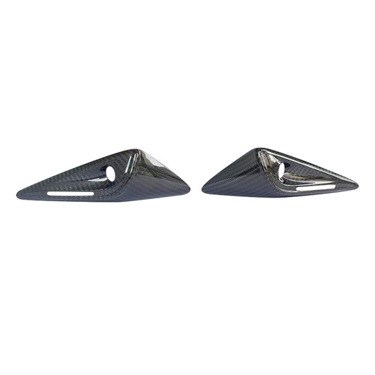 100% Real Carbon Fiber Camera Side Protection Cover - For Tesla Model X - Full Wrap Leaf Plate Carbon Fiber Wing Cover