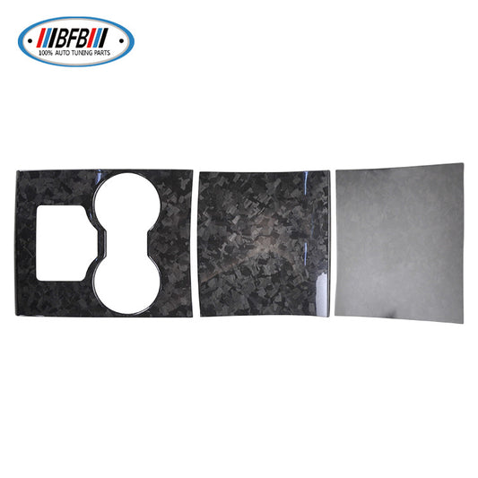 100% Real Carbon Fiber Center Console Panel - For Old Tesla Model 3 - Forged Center Console Cup Holder Storage Box Cover