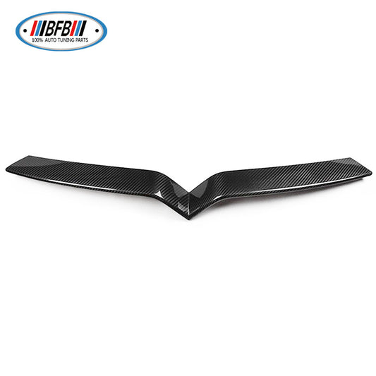 100% Real Carbon Fiber Front Lip and Grille Trim - For Tesla Model X - Carbon Fiber Grille Mesh Bright Strip