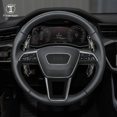 Real Carbon Fiber Paddle Shifter For Audi A7 A4 A6 A3L Steering Wheel Shift Paddle Extension Shift