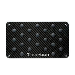 T-carbon 1PCS Heel Foot Mat Pedal Cover Car Floor Pad Car Mat Anti-skid Pedal Black Carbon Fiber Interior Accessories Universal