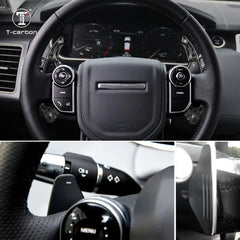 T-carbon Carbon Fiber Car Steering Wheel Shift Paddle Shifter For Land Rover Range Rover Discovery Jaguar XJ XE XFL XF