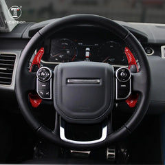 T-carbon Carbon Fiber Car Steering Wheel Shift Paddle Shifter For Land Rover Range Rover Discovery Jaguar XJ XE XFL XF