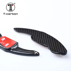 T-carbon Carbon Fiber Steering Wheel Shift Paddle Shifter Extension For Volkswagen VW Golf MK5 MK6 GTI CC Scirocco Jetta Polo