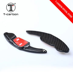 T-carbon Carbon Fiber Steering Wheel Shift Paddle Shifter Extension For Volkswagen VW Golf MK5 MK6 GTI CC Scirocco Jetta Polo