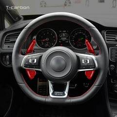 T-carbon Carbon Fiber Steering Wheel Shift Paddle Shifter For Volkswagen VW Golf MK7 MK7.5 R GTI GTD Polo 6R GTI Scirocco 15-20
