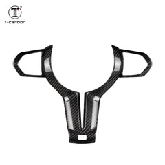 T-carbon Steering Wheel Cover Trims Carbon Fiber Decoration For BMW Car Interior Accessories