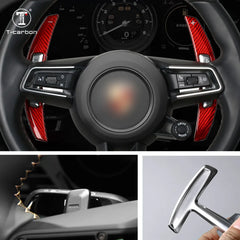 T-carbon Steering Wheel Extension Paddle Shifter For Porsche Panamera 911 Cayenne 992 2021 Carbon Fiber Shift Paddle Shifters