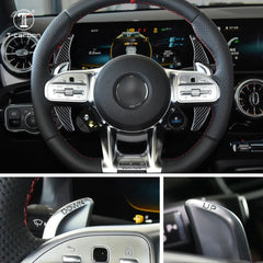 T-carbon Steering Wheel Paddle Shift Extension Shifter For Mercedes Benz C43 C53 C63 E43 E53 E63 S43 S53 S63 S65 AMG DSG Shifter