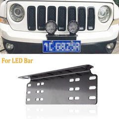 Tripcraft 1/2PCS Aluminum alloy Bull Bar Front Bumper License Plate Mount Bar led Light Bar bracket Holder Kit For Offroad ATV