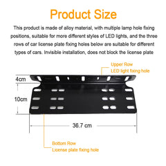 Tripcraft 1/2PCS Aluminum alloy Bull Bar Front Bumper License Plate Mount Bar led Light Bar bracket Holder Kit For Offroad ATV