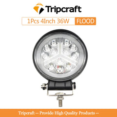 Tripcraft 1/4Pcs led Work light 4“ 4inch 36W Offroad Work Light Bar 12v 24v flood led Light for Truck 4x4 led tractor headlight