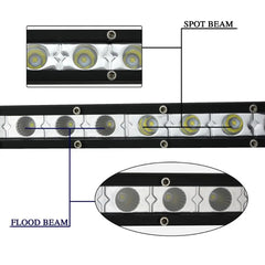 Tripcraft  13" 13inch 60W LED Work Light Bar Spot flood Beams 13in LED Light Bar For 4X4 4WD CAR Truck ATV SUV Pickup 12V 24V