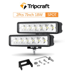 Tripcraft 18W LED Work Light Bar Flood Spotl Lamp Driving Fog Offroad LED Work Car Light for Ford Toyota SUV 4WD led Bar beams